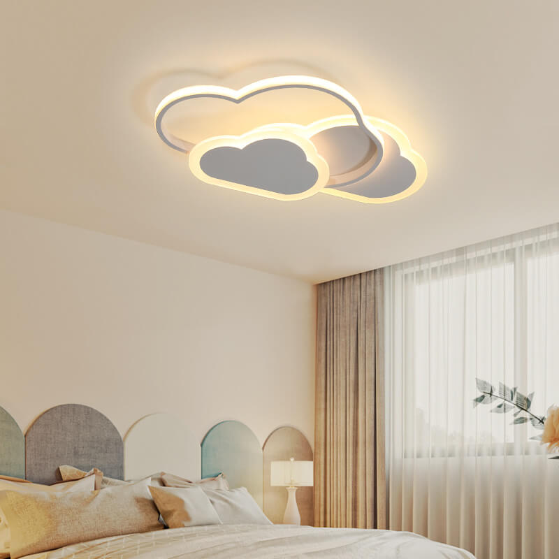 Lumendat Creative Cartoon Acrylic Cloud Design LED Flush Mount Ceiling Light Lumendat