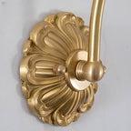 European Vintage Floral Copper Glass 1-Light Wall Sconce Lamp Lumendat