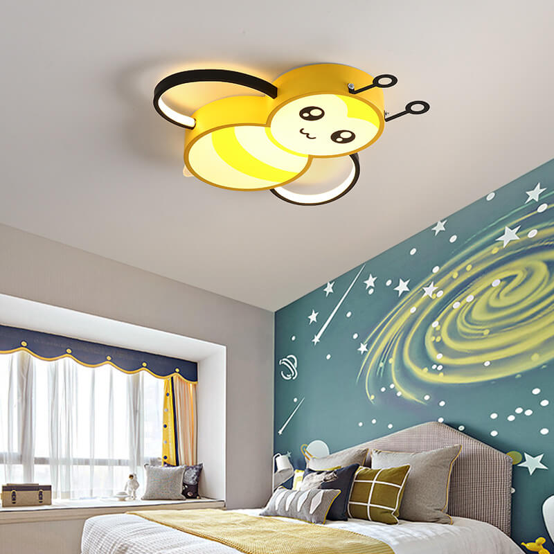 Lumendat Cartoon Creative Bees Acrylic Iron LED Flush Mount Ceiling Light Lumendat
