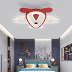 Lumendat Cartoon Creative Aircraft Iron Acrylic Kids LED Flush Mount Ceiling Light Lumendat