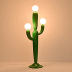 Contemporary Creative Cactus Resin Glass 3-Light Standing Floor Lamp For Living Room Lumendat