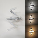 Contemporary Creative Bar Wave Aluminium Acrylic LED Wall Sconce Lamp For Living Room Lumendat