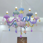 Modern Children's Princess Macaroon Candelabra Crystal Glass 5/6/8/10/12/15 Light Chandelier Lumendat