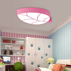 Lumendat Modern Simplicity Kids Metal Acrylic Foliage Elliptical LED Flush Mount Ceiling Light For Bedroom Lumendat