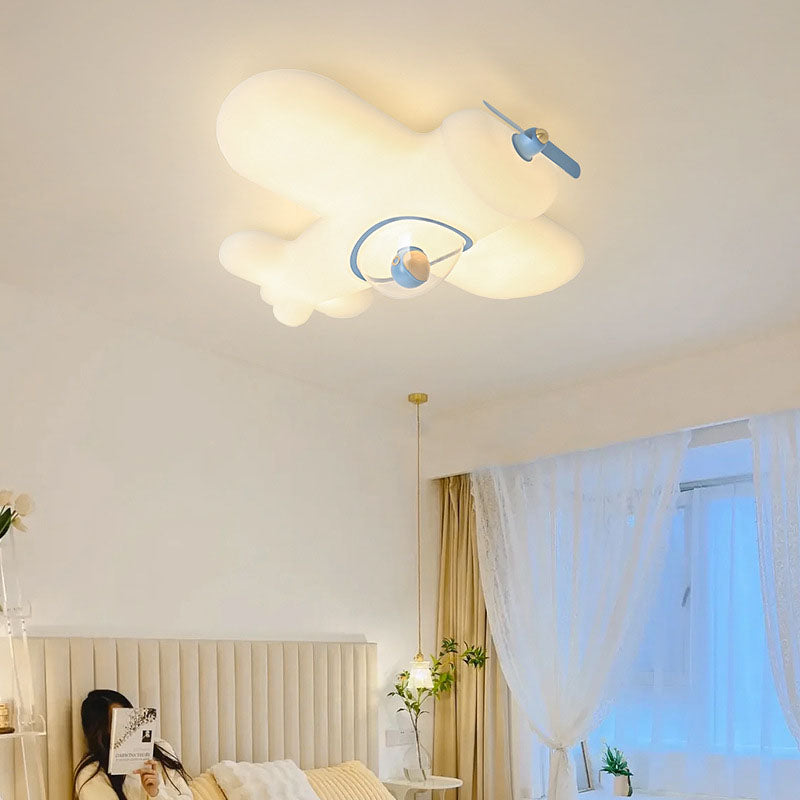 Lumendat Modern Simplicity Kids Plane Iron PE LED Flush Mount Ceiling Light For Bedroom Lumendat