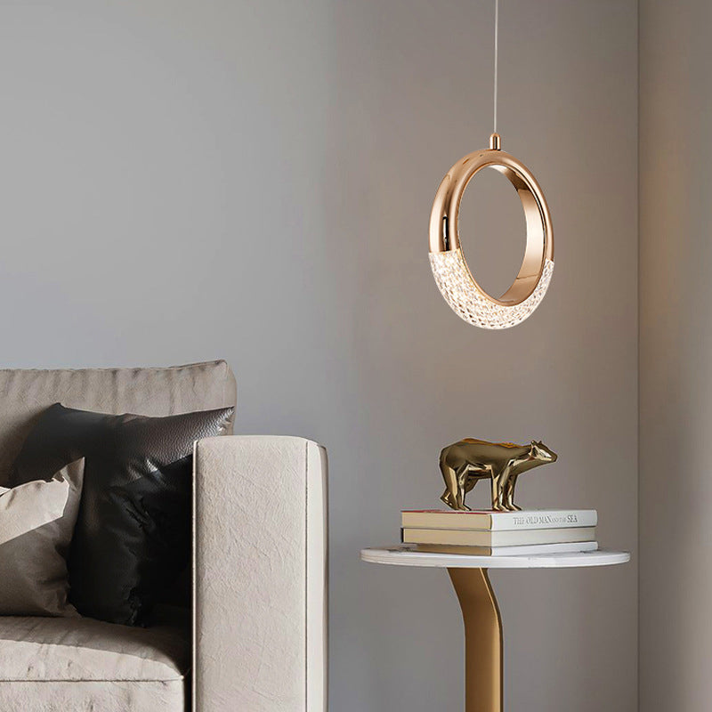 Modern Acrylic Geometric Circle 1-Light  LED  Pendant Light