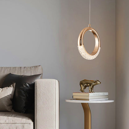 Modern Acrylic Geometric Circle 1-Light  LED  Pendant Light