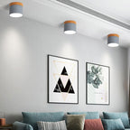 Scandinavian Macaroon Solid Color Log LED Flush Mount Ceiling Light BulbSquare