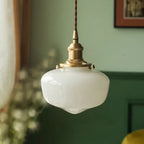 Nordic Vintage Lantern Brass Glass 1-light Pendant Light Lumendat