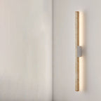 Japanese Wabi-Sabi Yellow Travertine Long Strip LED Wall Sconce Lamp