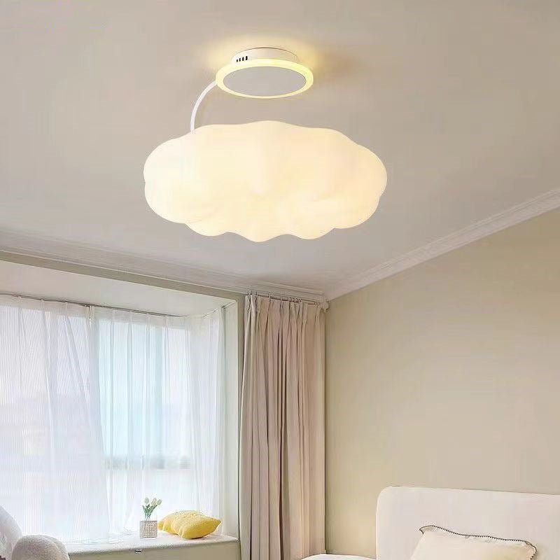 Lumendat Modern Simplicity Cream PE Cloud Pumpkin Shade Iron LED Kids Pendant Light For Bedroom Lumendat