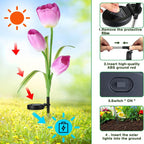 Outdoor Solar Tulip LED Waterproof Lawn Ground Decorative Insert Landscape Light Lumendat