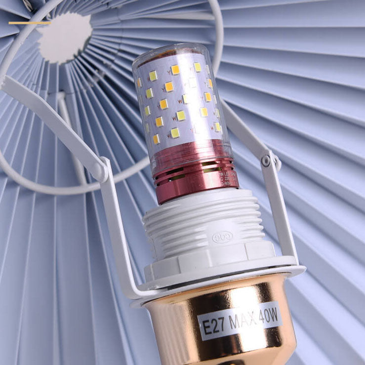 Modern Minimalist Pleated Umbrella Bending Base 1-Light Table Lamp Lumendat