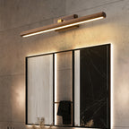 Nordic Minimalist Beechwood Copper Cylinder LED Bathroom Vanity Mirror Front Wall Sconce Lamp For Living Room & Bathroom Lumendat