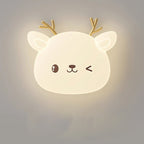 Lumendat Modern Simplicity Kids Iron PE Deer Elliptical LED Flush Mount Ceiling Light For Bedroom Lumendat