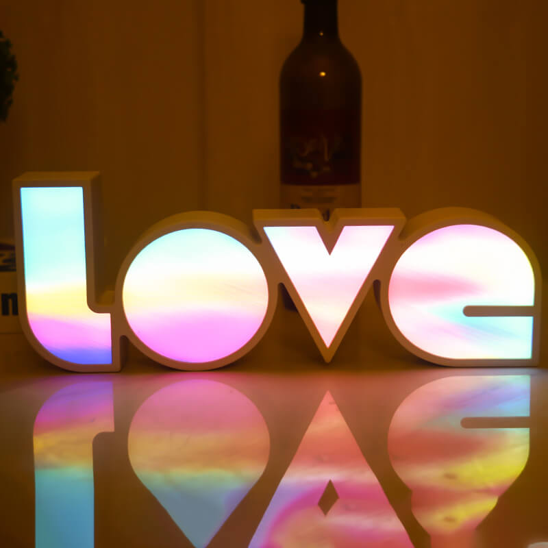 Creative LOVE Letters Wedding Valentines LED Decoration Night Light Table Lamp Lumendat