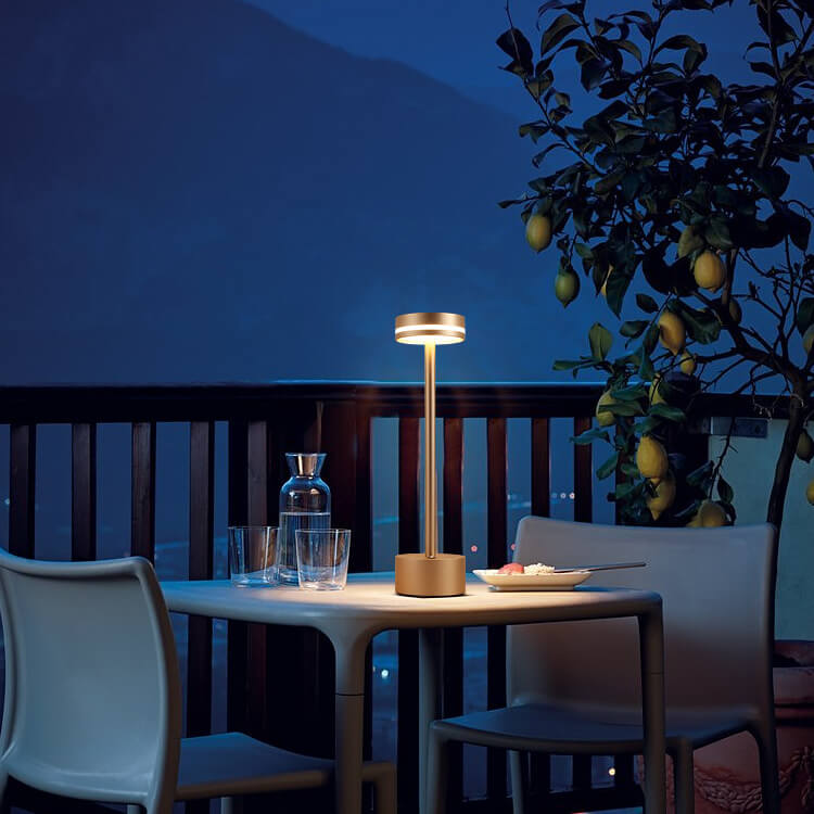 Modern Minimalist Cylindrical Metal Acrylic USB LED Table Lamp Lumendat