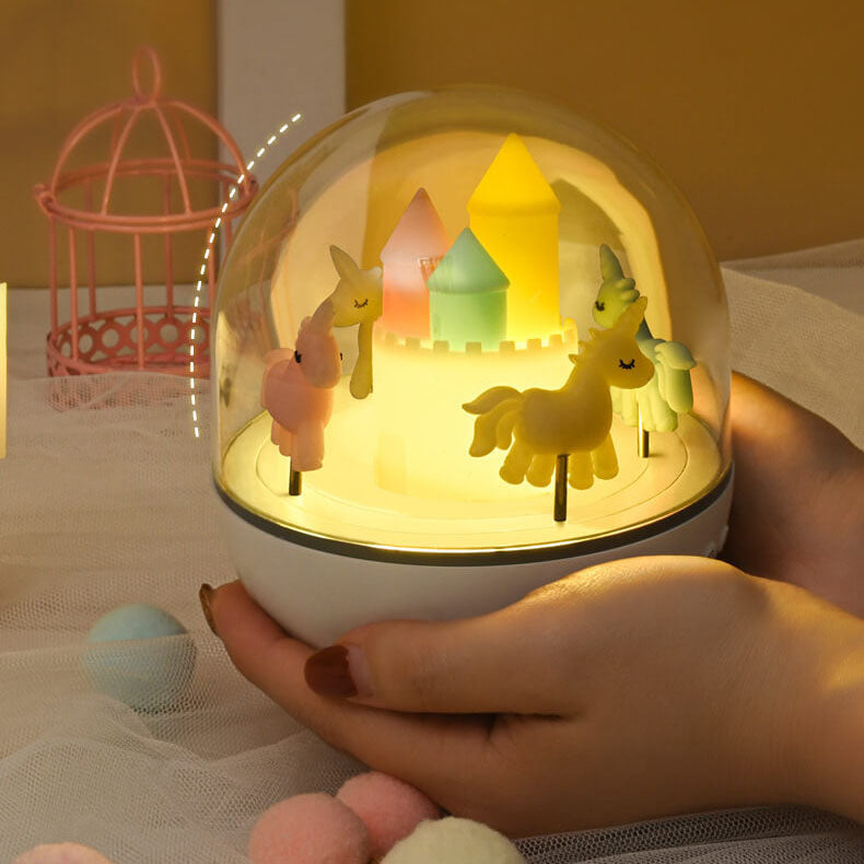 Lumendat Creative Carousel Octavo Bluetooth Kids Night Light Table Lamp Lumendat