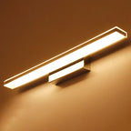 Modern Minimalist Rectangular Column Stainless Steel Anti-Fog Vanity Light LED Wall Sconce Lamp For Bathroom & Living Room