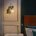 European Vintage Peacock Resin 1-Light Wall Sconce Lamp