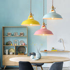 Modern Minimalist Macaroon Iron 1-light Pendant Light BulbSquare