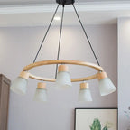 Nordic Minimalist Solid Wood Bird 3/5-light Chandelier Lumendat