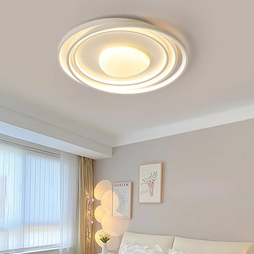Modern Minimalist Round Iron Acrylic LED Flush Mount Ceiling Light for Living Room