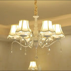 Modern Creative Cone Iron Crystal Fabric 5/6/8 Light Chandelier Lumendat