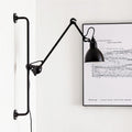 Industrial Vintage Iron Long Pole Swing Arm 1-Light Wall Sconce Lamp
