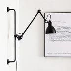 Industrial Vintage Iron Long Pole Swing Arm 1-Light Wall Sconce Lamp