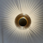 Modern Minimalist Aluminum Round Sun Flower Design LED Wall Sconce Lamp For Living Room