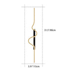 Modern Minimalist Aluminum Corrugated Strip Iron Frame LED Wall Sconce Lamp For Bedroom Lumendat