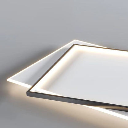 Modern Minimalist Square Round Iron Acrylic LED Flush Mount Ceiling Light for Living Room