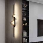 Modern Minimalist Aluminum Corrugated Strip Iron Frame LED Wall Sconce Lamp For Bedroom Lumendat