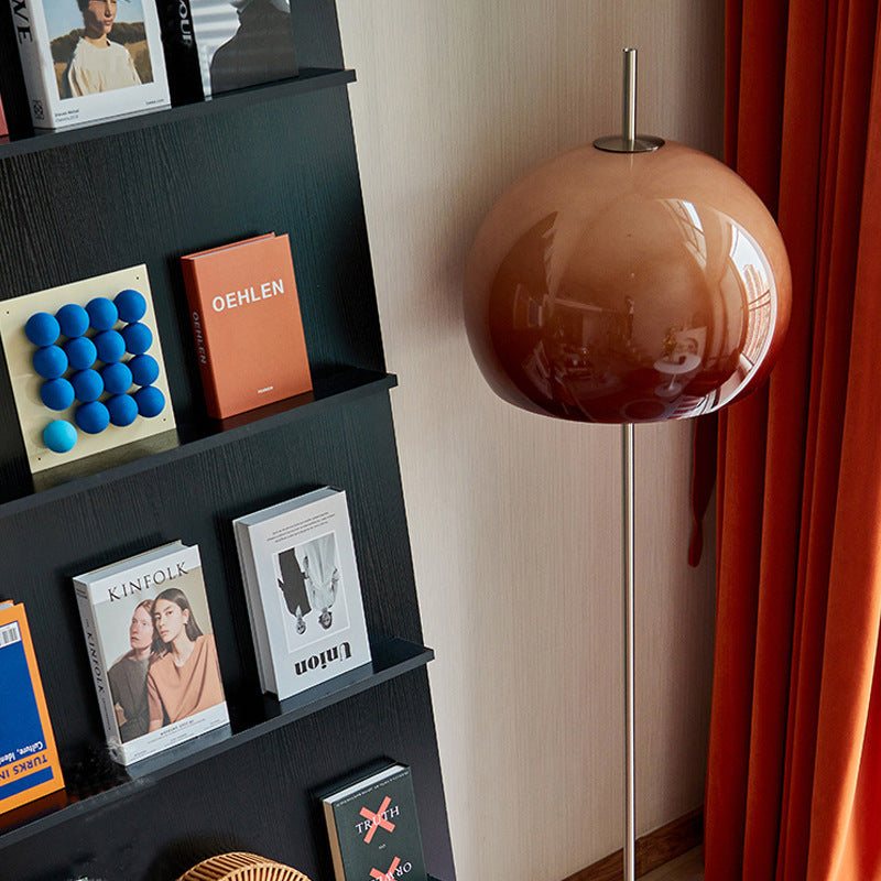 Contemporary Retro Mushroom Hardware Glass 2-Light Standing Floor Lamp For Living Room Lumendat