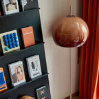 Contemporary Retro Mushroom Hardware Glass 2-Light Standing Floor Lamp For Living Room Lumendat