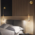 Modern Luxury Teardrop Shape Crystal LED Wall Sconce Lamp For Bedroom