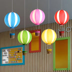 Scandinavian Modern Creative Hot Air Balloon Iron Acrylic 1-light Pendant Light BulbSquare