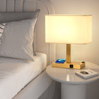 Modern Minimalist Rectangular Cloth Iron 1-Light Table Lamp For Living Room Lumendat