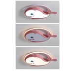 Lumendat Cartoon Creative Dolphin Circle LED Kids Flush Mount Ceiling Light Lumendat