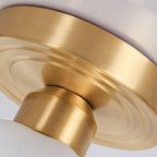 Japanese Vintage Brass Glass Dome 1-light Semi-flush Mount Ceiling Light BulbSquare