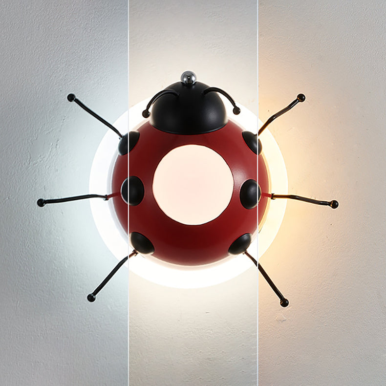 Lumendat Contemporary Creative Cartoon Beetle Acrylic LED Kids Wall Sconce Lamp For Bedroom Lumendat