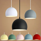 Modern Solid Color Round Head Iron 1-light Pendant Light Lumendat