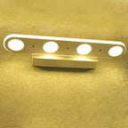 Modern Simple White Long Oval Acrylic Vanity Light 4/6 Light Wall Sconce Lamp Lumendat