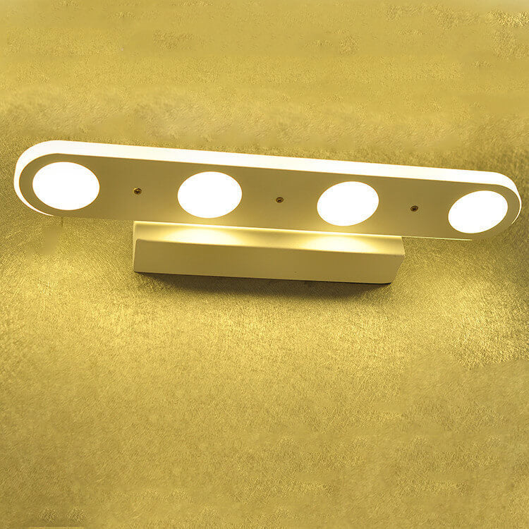 Modern Simple White Long Oval Acrylic Vanity Light 4/6 Light Wall Sconce Lamp Lumendat