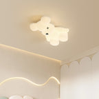 Lumendat Contemporary Creative Cartoon Animal Bear Acrylic Shape Iron LED Kids Flush Mount Ceiling Light For Bedroom Lumendat