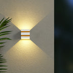 Outdoor Minimalist Square Cube Aluminum Waterproof LED Wall Sconce Lamp Lumendat