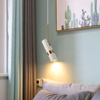 Contemporary Nordic Simplicity Metal Long Barrel 1-light Pendant Light for Bedroom BulbSquare