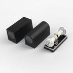 Modern Simple Outdoor Waterproof Aluminum Glass Cylinder 2-Light Wall Sconce Lamp
