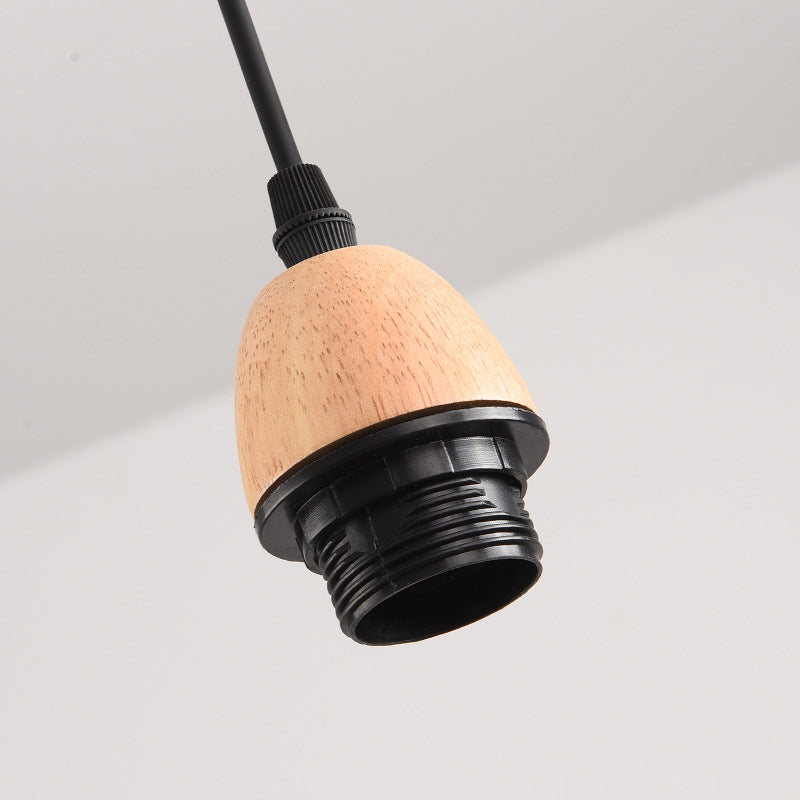 Traditional Japanese Pumpkin Round Twine Rope Wooden 1-light Pendant Light for Bedroom